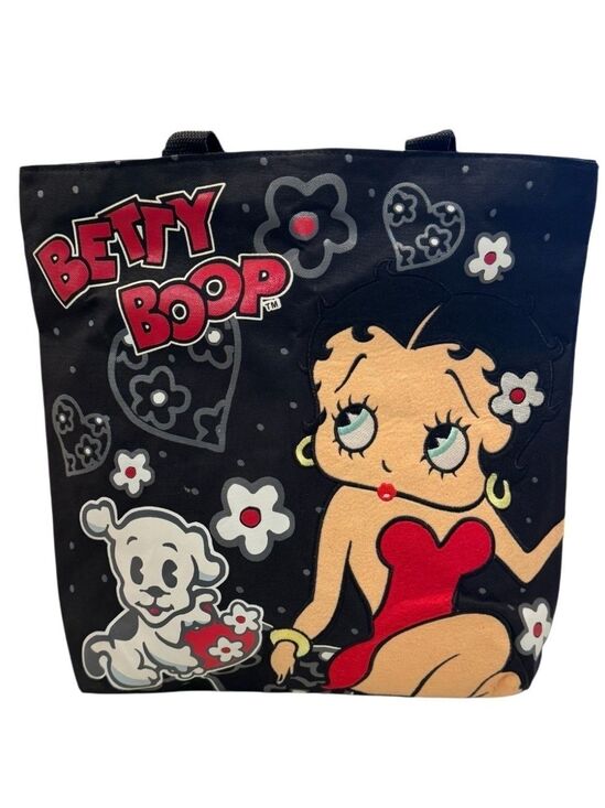 Betty Boop Handbags - Betty Boop Floral Heart Tote Bag Vintage